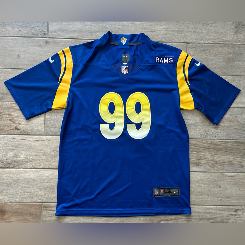 Los Angeles Rams Aaron Donald Jersey Lot (2) - Home Blue and Away White- Nike XL